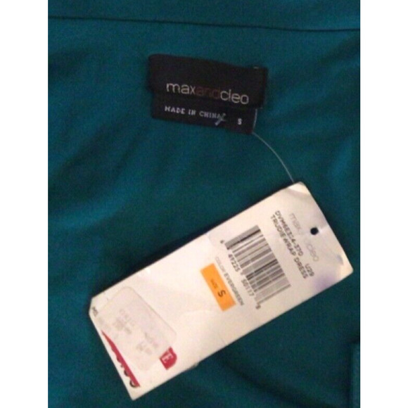 NWT Max and Cleo Green Sleeveless V-Neck Wrap Dress Women’s Size Small - Picture 3 of 5